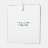 White Personalized – Your Logo & Text Here Keramisch Ornament (Links)