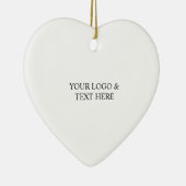 White Personalized – Your Logo & Text Here Keramisch Ornament (Rechts)