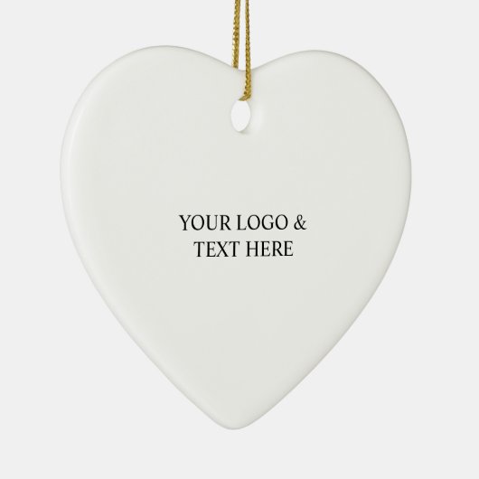 White Personalized – Your Logo & Text Here Keramisch Ornament (Rechts)