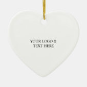 White Personalized – Your Logo & Text Here Keramisch Ornament (Voorkant)