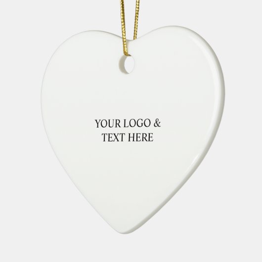 White Personalized – Your Logo & Text Here Keramisch Ornament (Links)
