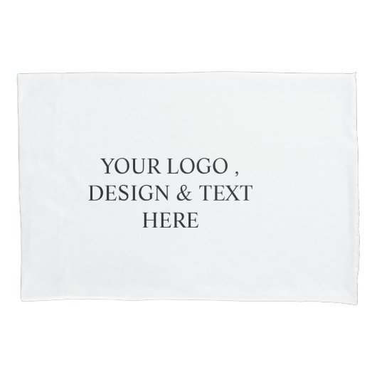 White Personalized – Your Logo & Text Here Kussensloop (Voorkant)