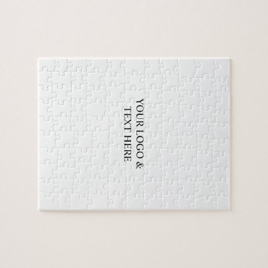 White Personalized – Your Logo & Text Here Legpuzzel (Horizontaal)