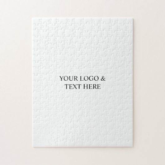 White Personalized – Your Logo & Text Here Legpuzzel (Verticaal)