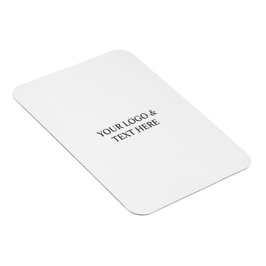 White Personalized – Your Logo & Text Here Magneet (Rechterzijde)