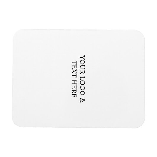 White Personalized – Your Logo & Text Here Magneet (Horizontaal)