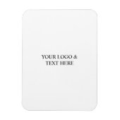 White Personalized – Your Logo & Text Here Magneet (Verticaal)