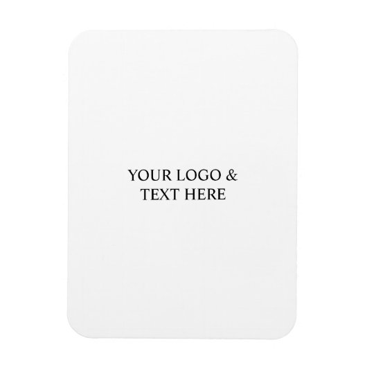 White Personalized – Your Logo & Text Here Magneet (Verticaal)