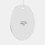 White Personalized – Your Logo & Text Here Metalen Ornament (Voorkant Rechts)