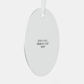 White Personalized – Your Logo & Text Here Metalen Ornament (Voorkant Rechts)