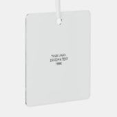 White Personalized – Your Logo & Text Here Metalen Ornament (Voorkant Rechts)