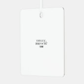 White Personalized – Your Logo & Text Here Metalen Ornament (Voorkant links)