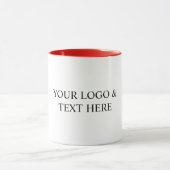 White Personalized – Your Logo & Text Here Mok (Midden)