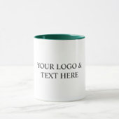 White Personalized – Your Logo & Text Here Mok (Midden)