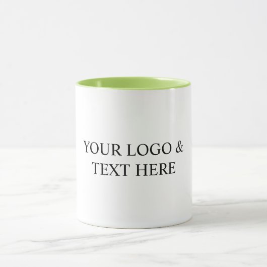 White Personalized – Your Logo & Text Here Mok (Midden)
