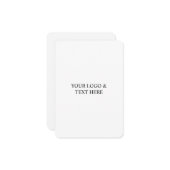 White Personalized – Your Logo & Text Here Notitiekaartje (Voorkant / Achterkant in situ)