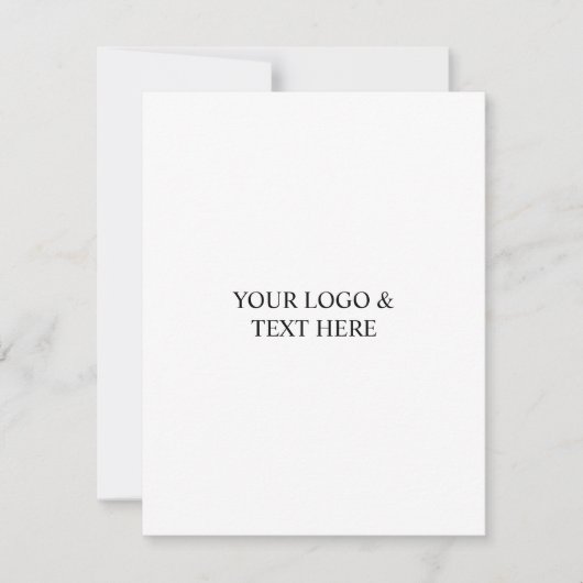 White Personalized – Your Logo & Text Here Notitiekaartje (Voorkant)