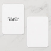 White Personalized – Your Logo & Text Here Notitiekaartje (Voorkant / Achterkant)