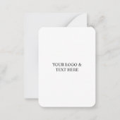 White Personalized – Your Logo & Text Here Notitiekaartje (Voorkant)