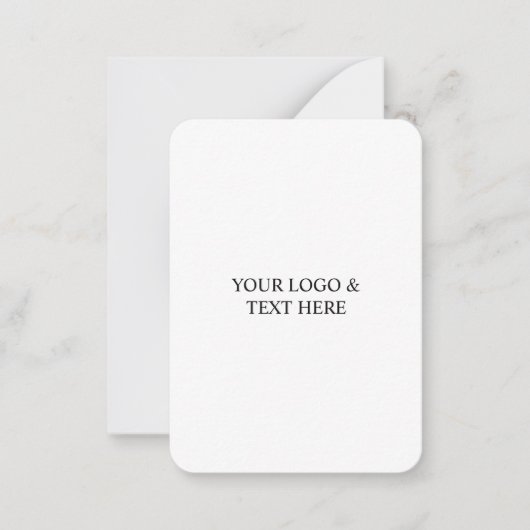 White Personalized – Your Logo & Text Here Notitiekaartje (Voorkant)