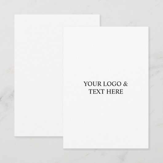 White Personalized – Your Logo & Text Here Notitiekaartje (Voorkant / Achterkant)
