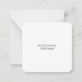 White Personalized – Your Logo & Text Here Notitiekaartje (Voorkant)