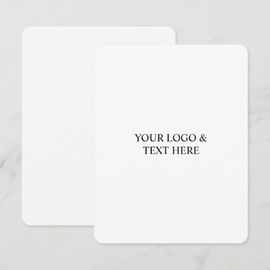 White Personalized – Your Logo & Text Here Notitiekaartje (Voorkant / Achterkant)