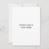 White Personalized – Your Logo & Text Here Notitiekaartje (Voorkant)