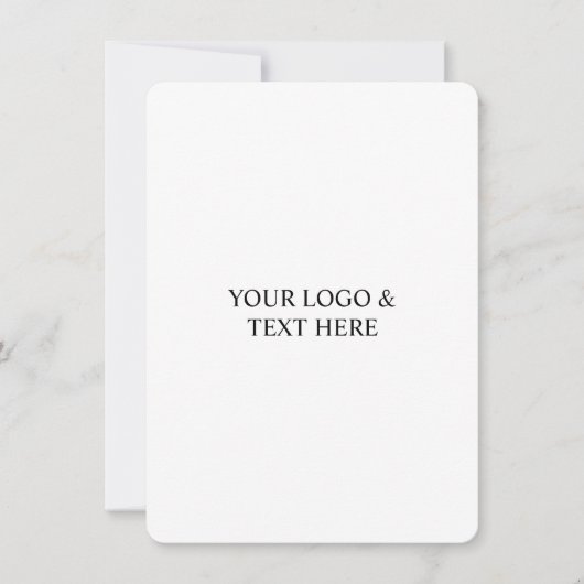 White Personalized – Your Logo & Text Here Notitiekaartje (Voorkant)