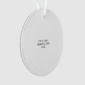 White Personalized – Your Logo & Text Here Ornament (voorkant)