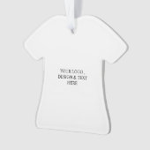 White Personalized – Your Logo & Text Here Ornament (voorkant)