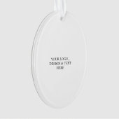 White Personalized – Your Logo & Text Here Ornament (voorkant)