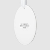 White Personalized – Your Logo & Text Here Ornament (voorkant)