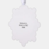 White Personalized – Your Logo & Text Here Ornament Kaart (Links)