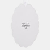 White Personalized – Your Logo & Text Here Ornament Kaart (Rechts)