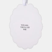 White Personalized – Your Logo & Text Here Ornament Kaart (Links)