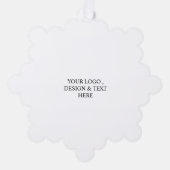 White Personalized – Your Logo & Text Here Ornament Kaart (Voorkant)