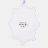 White Personalized – Your Logo & Text Here Ornament Kaart (Links)