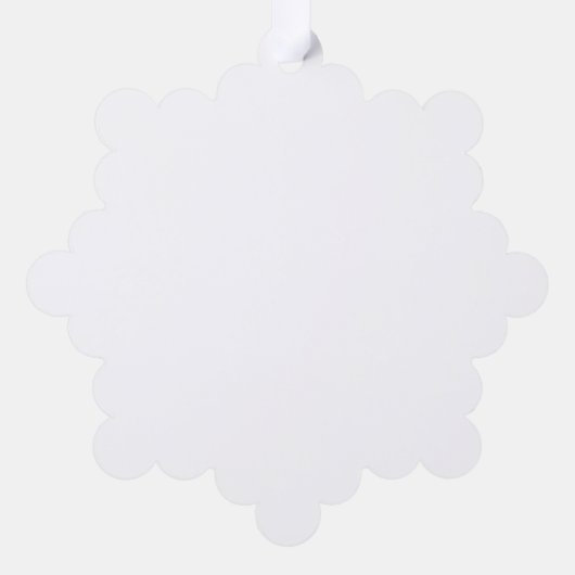 White Personalized – Your Logo & Text Here Ornament Kaart (Achterkant)