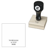 White Personalized – Your Logo & Text Here Rubberstempel (Gestempeld)