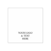 White Personalized – Your Logo & Text Here Rubberstempel (Afrduk)