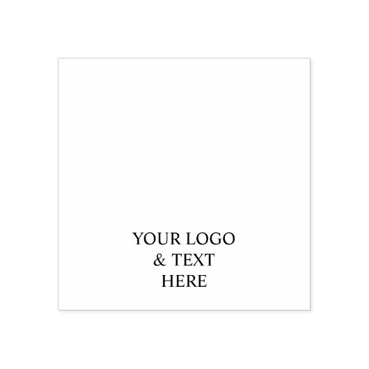 White Personalized – Your Logo & Text Here Rubberstempel (Afrduk)