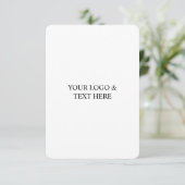 White Personalized – Your Logo & Text Here Save The Date (Staand voorkant)
