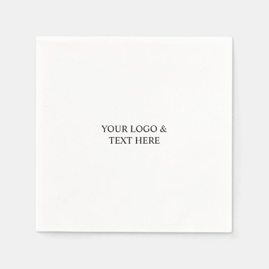 White Personalized – Your Logo & Text Here Servet (Voorkant)