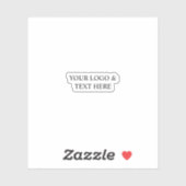 White Personalized – Your Logo & Text Here Sticker (Vel)