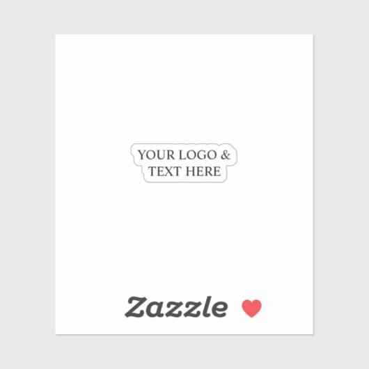 White Personalized – Your Logo & Text Here Sticker (Vel)