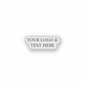 White Personalized – Your Logo & Text Here Sticker (Voorkant)
