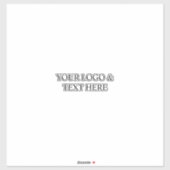 White Personalized – Your Logo & Text Here Sticker (Vel)