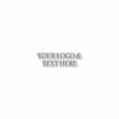 White Personalized – Your Logo & Text Here Sticker (Voorkant)