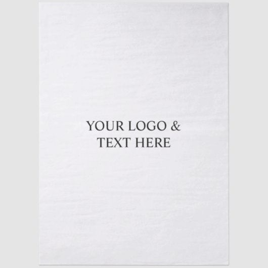 White Personalized – Your Logo & Text Here Tissuepapier (Voorkant)